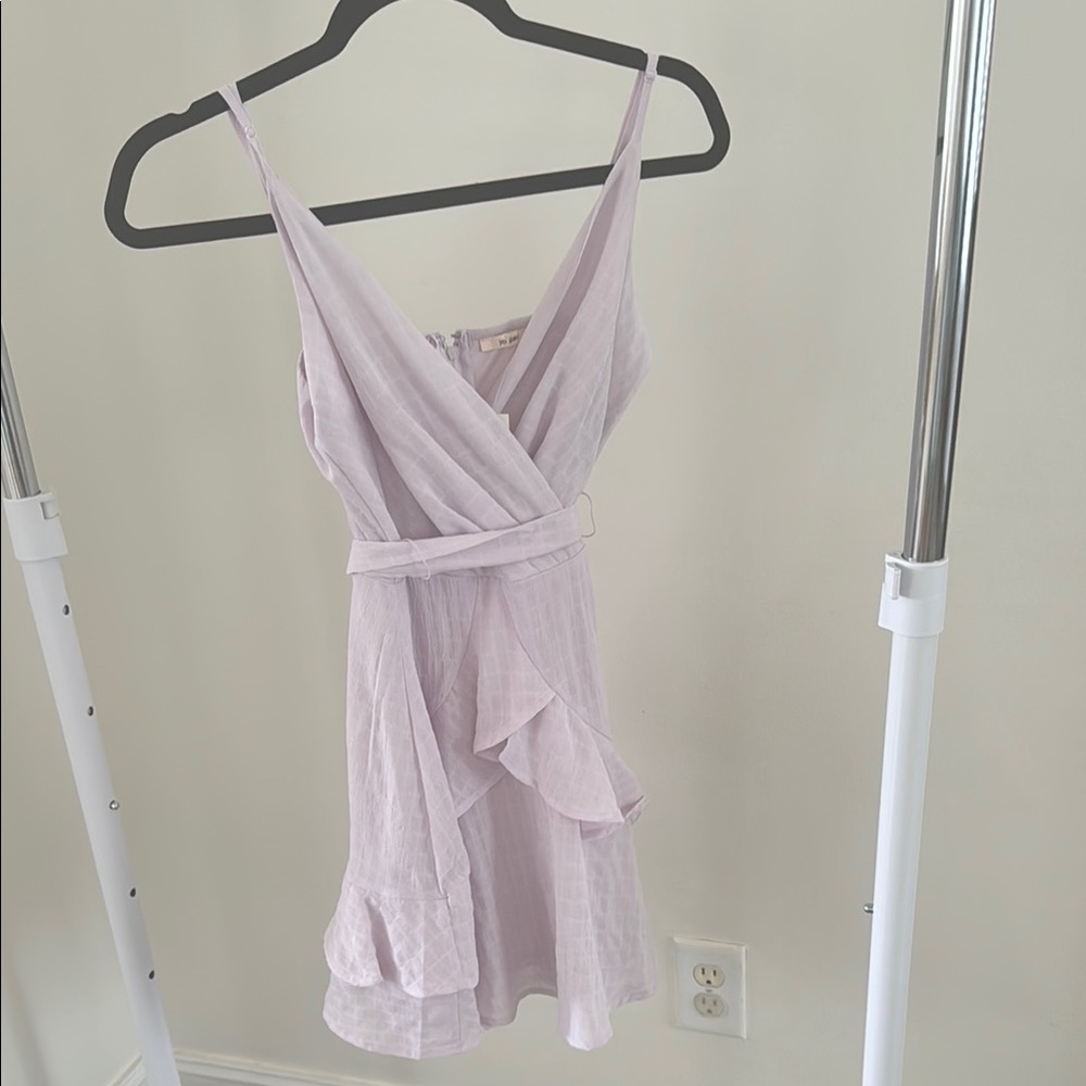 Francesca's Collections Purple Ruffled Mini Sundress